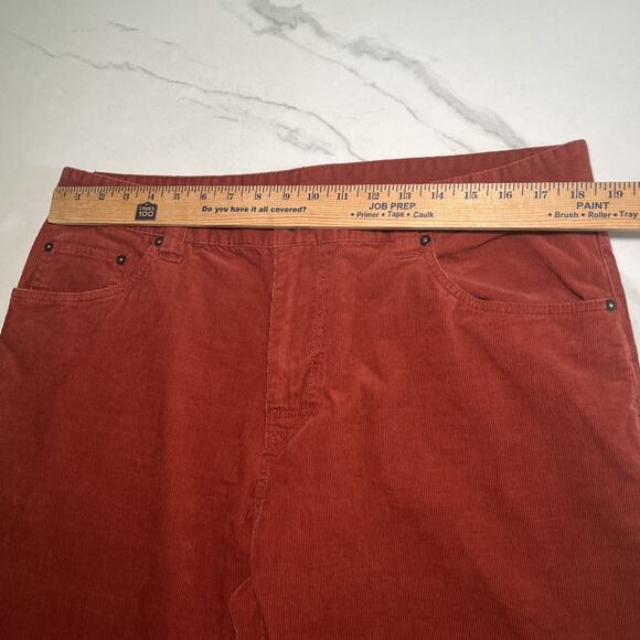Prana Corduroy Pants Mens 38x32 (37x29) Rust Straight Leg Stretch Outdoors EUC - Picture 8 of 13